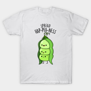 Spread Hap-pea-ness Cute Happy Peas Pun T-Shirt